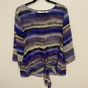 Striped Purple and Blue Women's Top